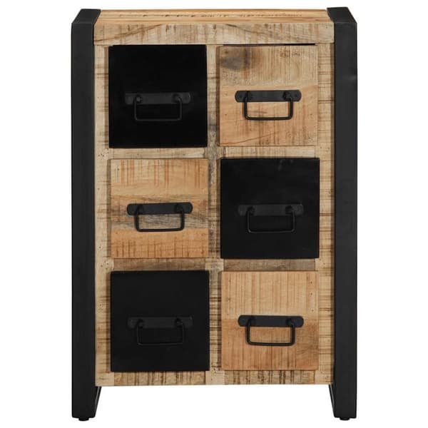 vidaXL Skänk 50x35x70 cm massivt grovt mangoträ