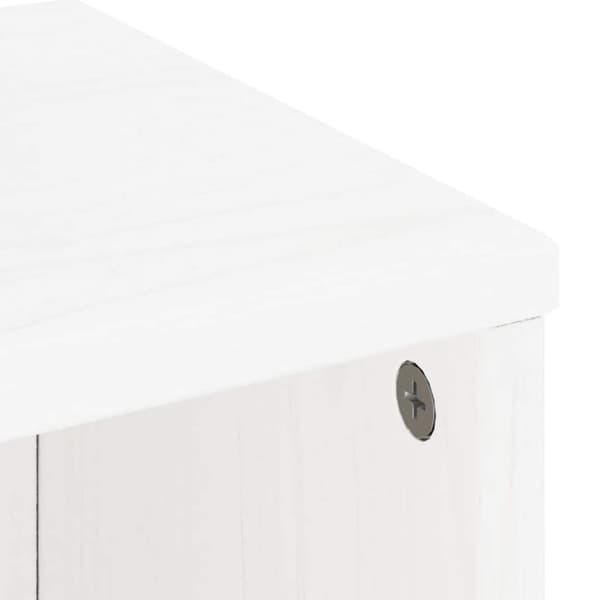 vidaXL sideskab ODDA med skuffer 40x24x79 cm massivt fyrretræ hvid
