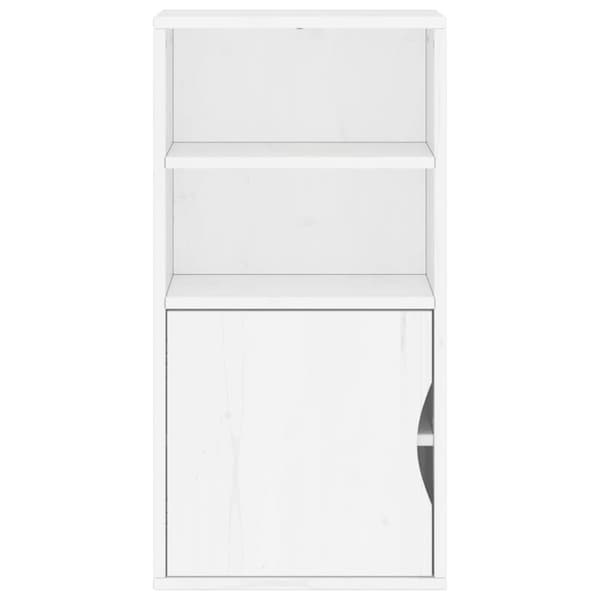 vidaXL sideskab ODDA 40x24x79 cm massivt fyrretræ hvid