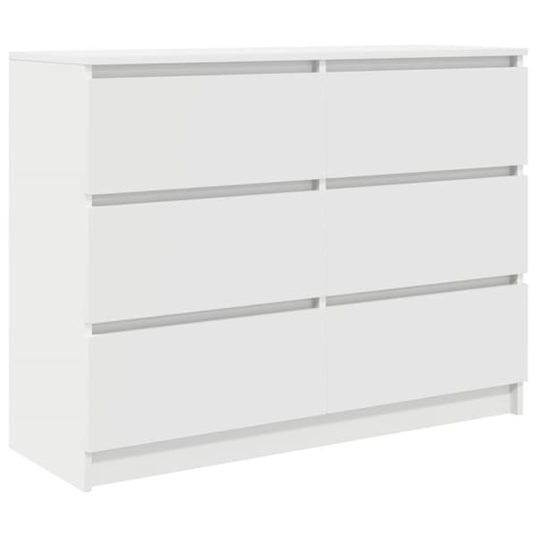 Skänk vit 100x35x76 cm konstruerat trä