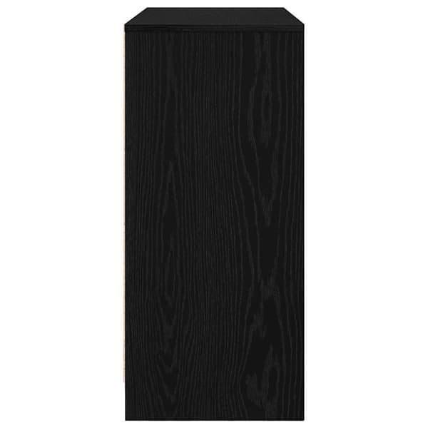 Skänk svart ek 85x34x76 cm konstruerat trä