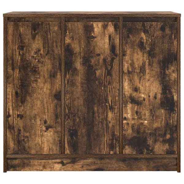 Skänk rökt ek 85x34x76 cm konstruerat trä