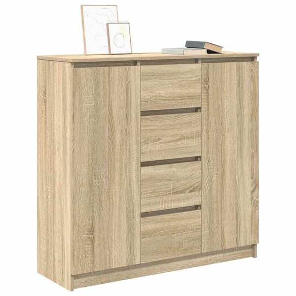 Skänk med lådor sonoma ek 100,5x35x98,5 cm konstruerat trä