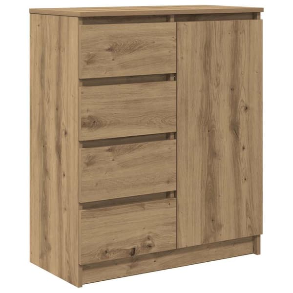 Skänk med lådor hantverksmässig ek 71x35x84 cm konstruerat trä