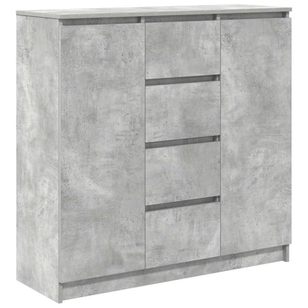 Skänk med lådor betonggrå 100,5x35x98,5 cm konstruerat trä