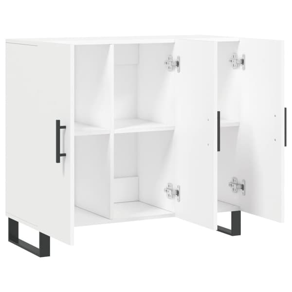 Skänk vit 90x34x80 cm konstruerat trä