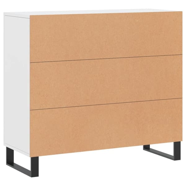 Skänk vit 90x34x80 cm konstruerat trä