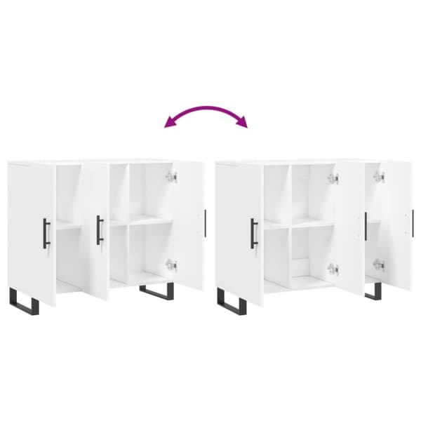 Skänk vit 90x34x80 cm konstruerat trä