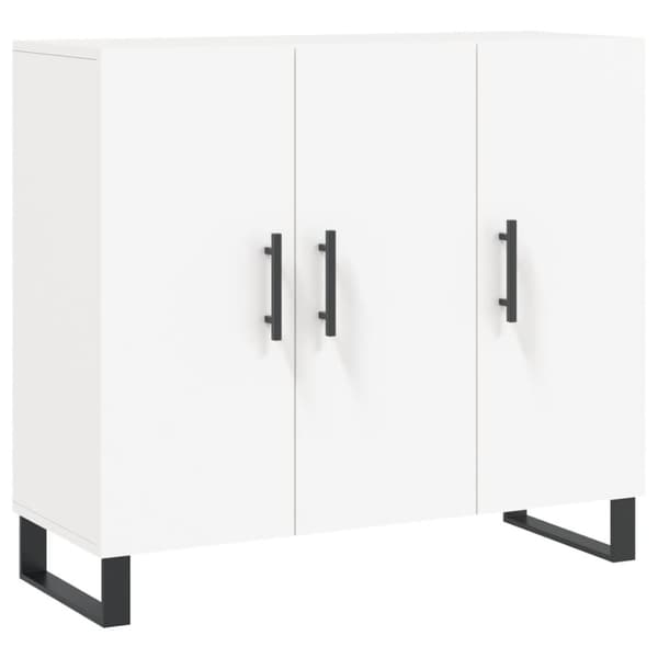 Skänk vit 90x34x80 cm konstruerat trä
