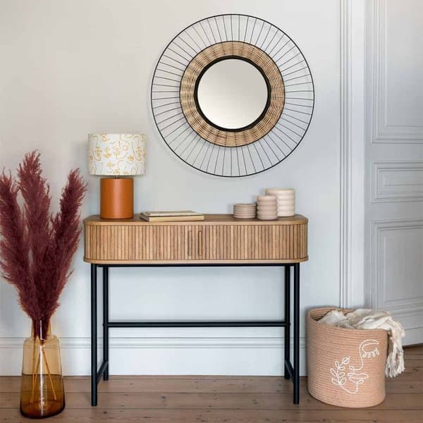 Konsol 2 Dörrar "Colva" 100cm Beige & Svart