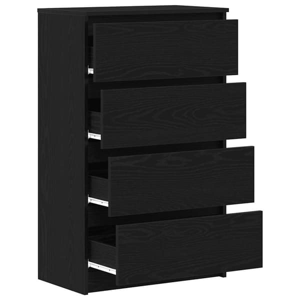 Skänk svart ek 60x35x98,5 cm konstruerat trä