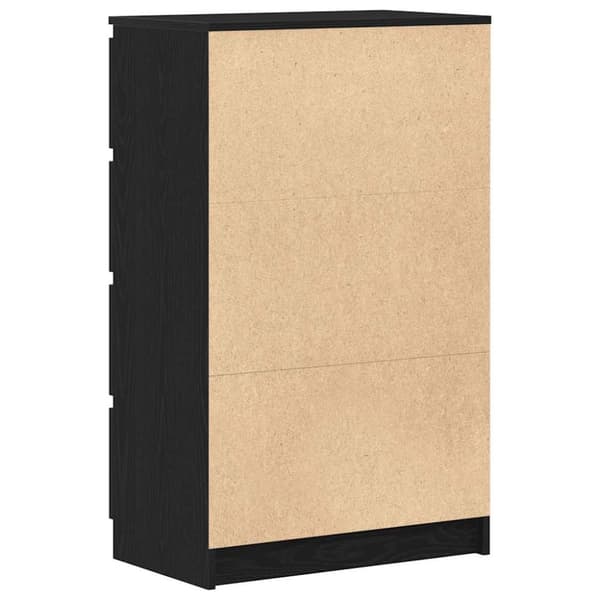 Skänk svart ek 60x35x98,5 cm konstruerat trä