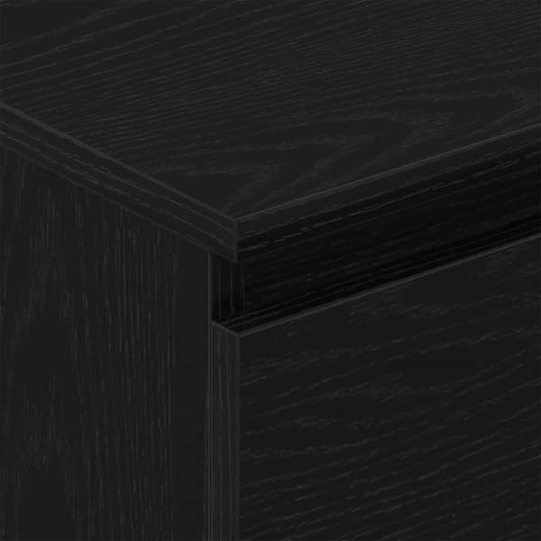 Skänk svart ek 60x35x98,5 cm konstruerat trä