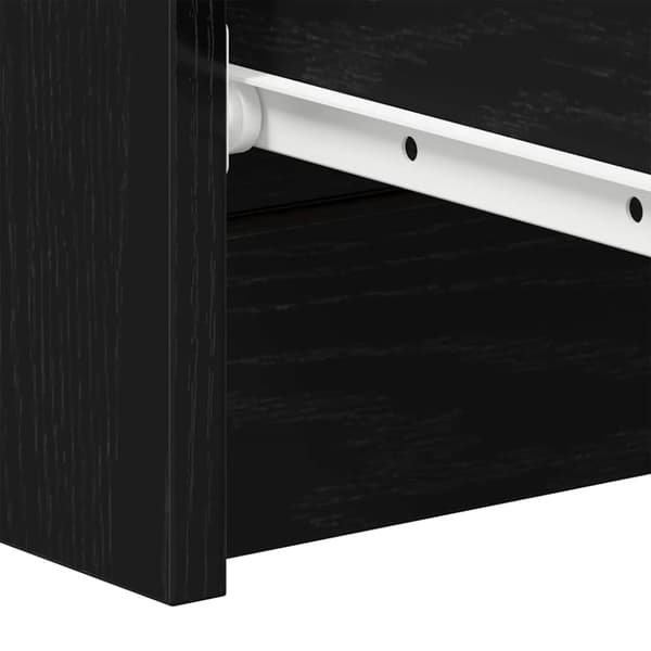 Skänk svart ek 60x35x98,5 cm konstruerat trä