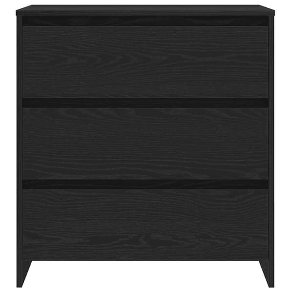 Skänk svart ek 70x41x75 cm konstruerat trä