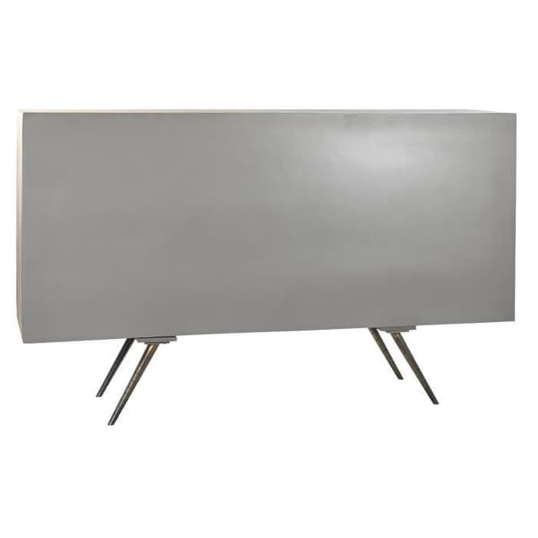 Sideboard - Guldgrå - Vit metall - Mangoträ
