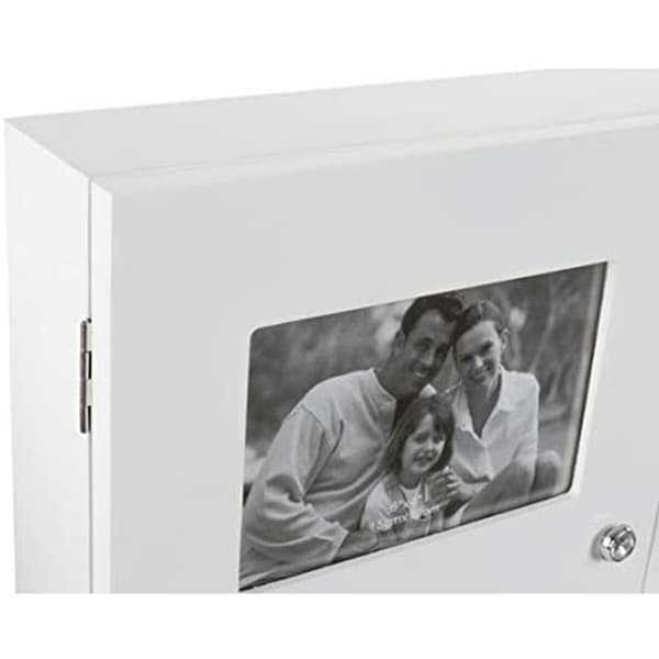 Koristerasia DKD Home Decor Valkoinen Kristalli Puu MDF Romanttinen Kuvakehykset Tiski