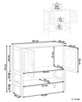 Miniatyrbilde 3 av 8: Skjenk Hvit 2-dørs Skap Oppbevaring Meditarrean Minimalistisk Stil