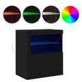 Pikkukuva 5 / 11: vidaXL Kattovalaisin LED-valoilla Musta Tammi 60,5x37x67 cm