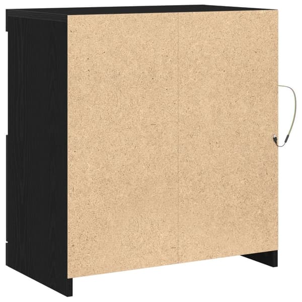 vidaXL Kattovalaisin LED-valoilla Musta Tammi 60,5x37x67 cm
