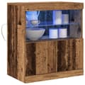 Pikkukuva 3 / 11: vidaXL Sivukaluste LED-valoilla Vanhasta Puusta 60x37x67 cm