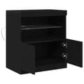 Miniatyrbilde 7 av 11: vidaXL Skap med LED-lamper Svart Eik 60x37x67 cm
