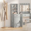 Miniatyrbillede 2 af 11: vidaXL Beton grå MDF Standard Moderne sideboard Rektangulær Nutidig