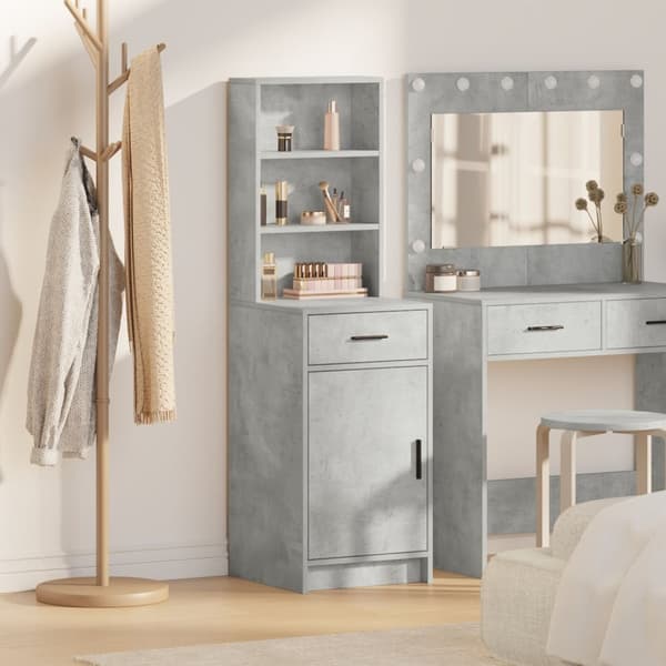 vidaXL Beton grå MDF Standard Moderne sideboard Rektangulær Nutidig