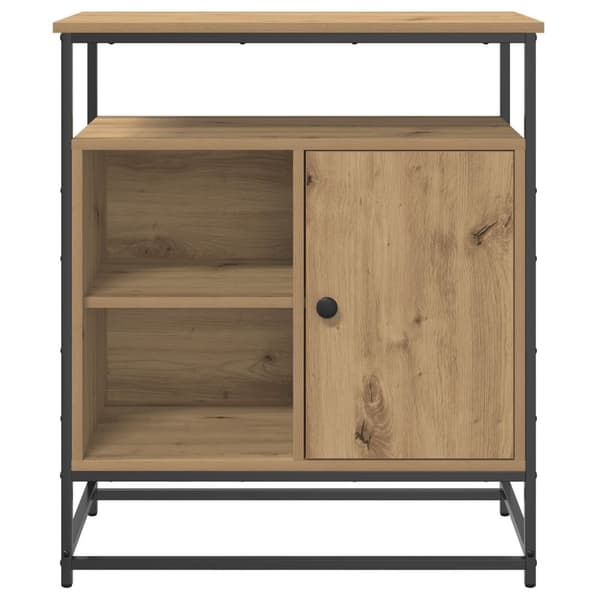 vidaXL Sivupöytä Artisan Tammi 69x35x80 cm Tekninen Puu ja Teräs