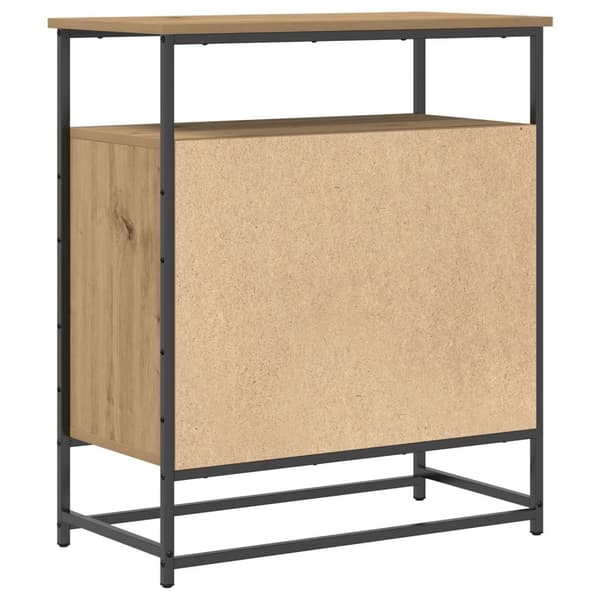 vidaXL Sivupöytä Artisan Tammi 69x35x80 cm Tekninen Puu ja Teräs