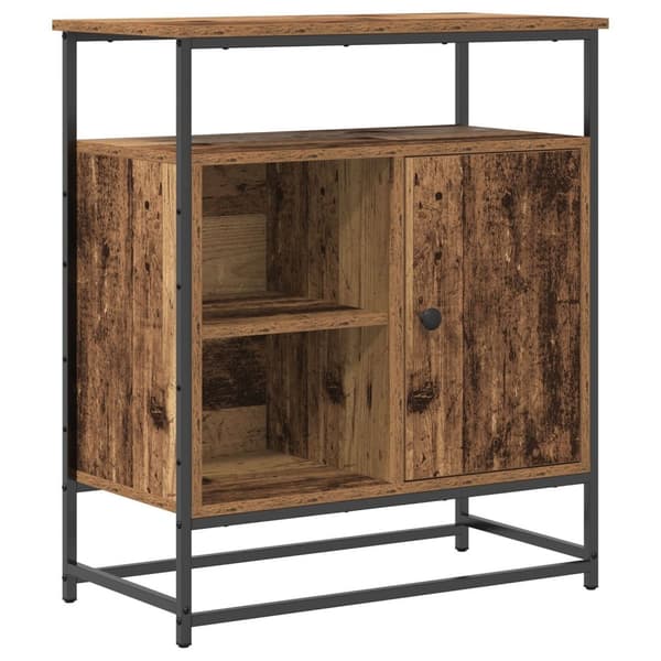 vidaXL Skjenk Gammelt Tre 69x35x80 cm Konstruert Tre og Stål