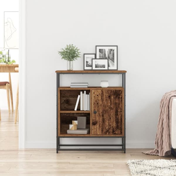 vidaXL Skjenk Gammelt Tre 69x35x80 cm Konstruert Tre og Stål