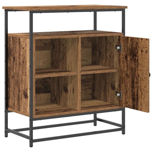 vidaXL Skjenk Gammelt Tre 69x35x80 cm Konstruert Tre og Stål