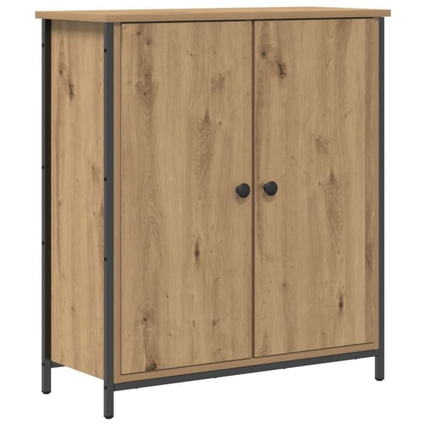 vidaXL Sideboard Artisan Egetræ Spånplade og metal Medium