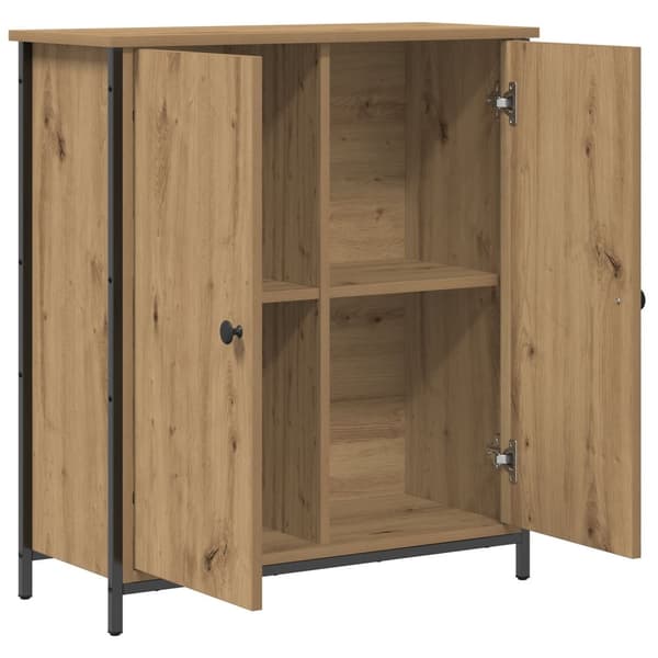 vidaXL Sideboard Artisan Egetræ Spånplade og metal Medium