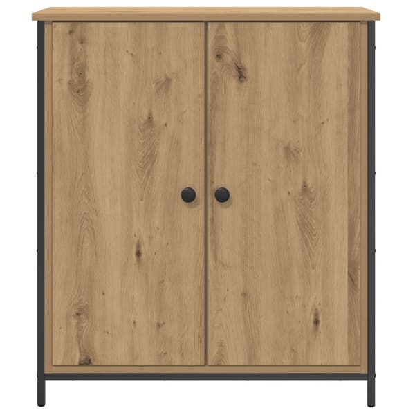 vidaXL Sideboard Artisan Egetræ Spånplade og metal Medium