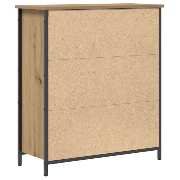 vidaXL Sideboard Artisan Egetræ Spånplade og metal Medium