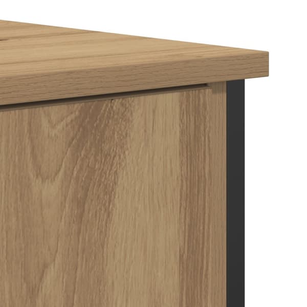 vidaXL Sideboard Artisan Egetræ Spånplade og metal Medium
