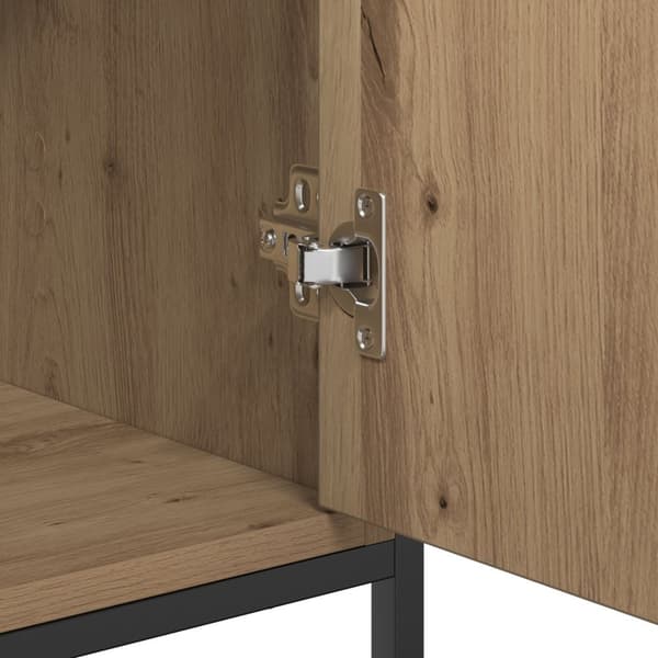 vidaXL Sideboard Artisan Egetræ Spånplade og metal Medium