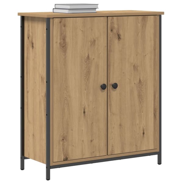 vidaXL Sideboard Artisan Egetræ Spånplade og metal Medium