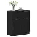 Miniatyrbillede 3 af 11: vidaXL Sideboard Sort Eg Konstrueret Træ Medium Opbevaring