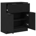 Miniatyrbillede 6 af 11: vidaXL Sideboard Sort Eg Konstrueret Træ Medium Opbevaring