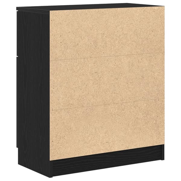 vidaXL Sideboard Sort Eg Konstrueret Træ Medium Opbevaring