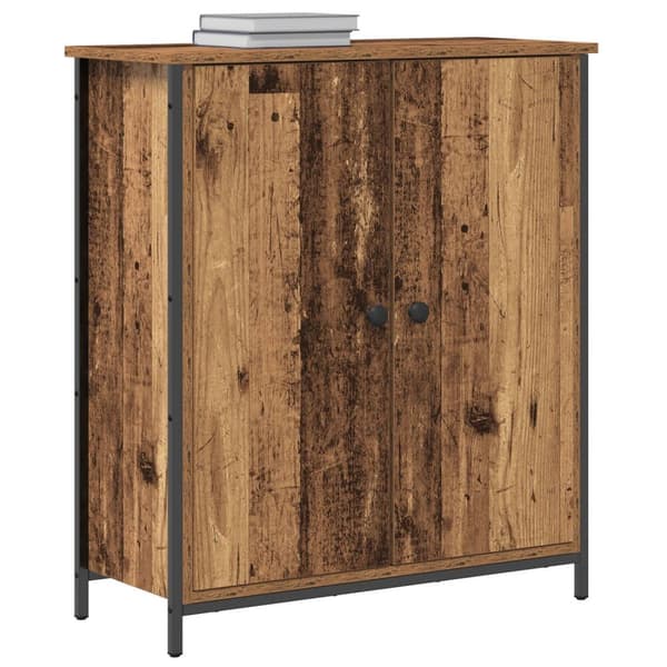 vidaXL Sideboard Gammel Tre 70x30x80 cm Støpt tre og Stål