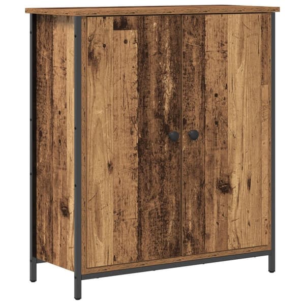 vidaXL Sideboard Gammel Tre 70x30x80 cm Støpt tre og Stål