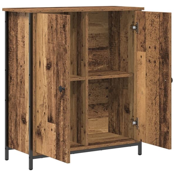 vidaXL Sideboard Gammel Tre 70x30x80 cm Støpt tre og Stål