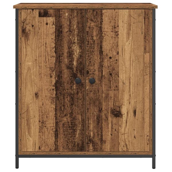 vidaXL Sideboard Gammel Tre 70x30x80 cm Støpt tre og Stål