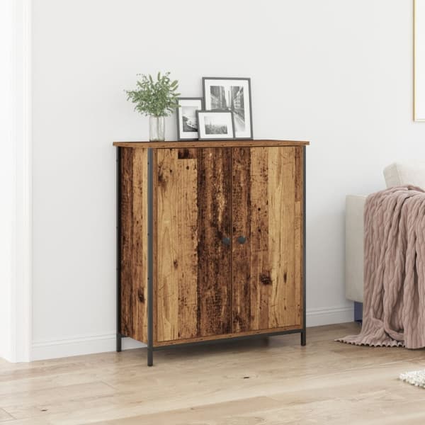vidaXL Sideboard Gammel Tre 70x30x80 cm Støpt tre og Stål