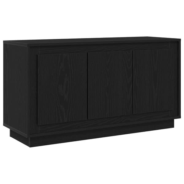 vidaXL Skab Sort egetræ MDF Stor Buffet skab Rektangulær Moderne
