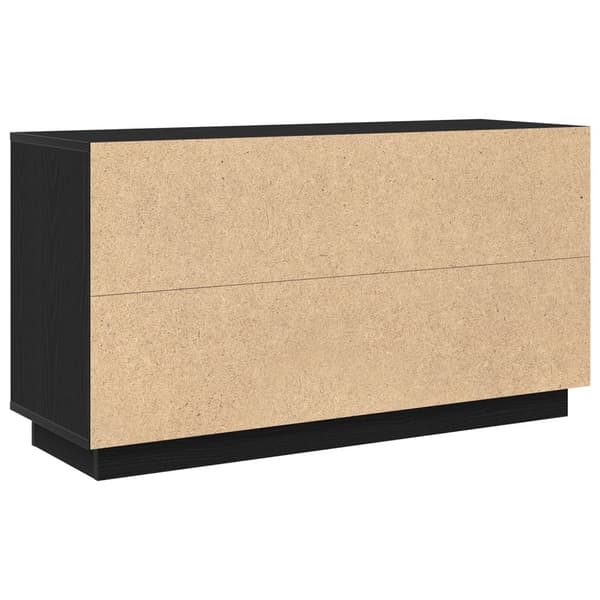 vidaXL Skåp Svart ek MDF Stor Buffémöbel Rektangulär Modern Dörrar